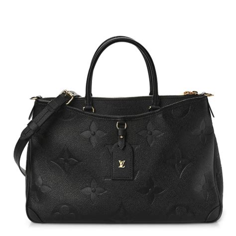 LOUIS VUITTON Empreinte Monogram Giant Trianon MM Black .